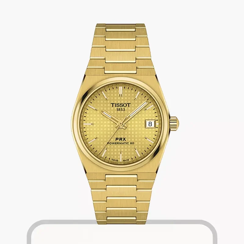 Tissot PRX Powermatic 80 Champagne 35mm Dial Unisex Watch- T137.207.33.021.00